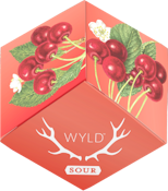 Wyld-Sour Cherry THC 100mg Gummies-Indica Enhanced