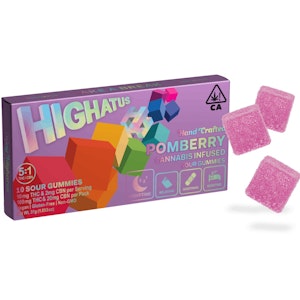 HIGHATUS - HIGHATUS - Edible - Pomberry - 5:1 - THC:CBN - Sour Gummies - 10PK - 100MG