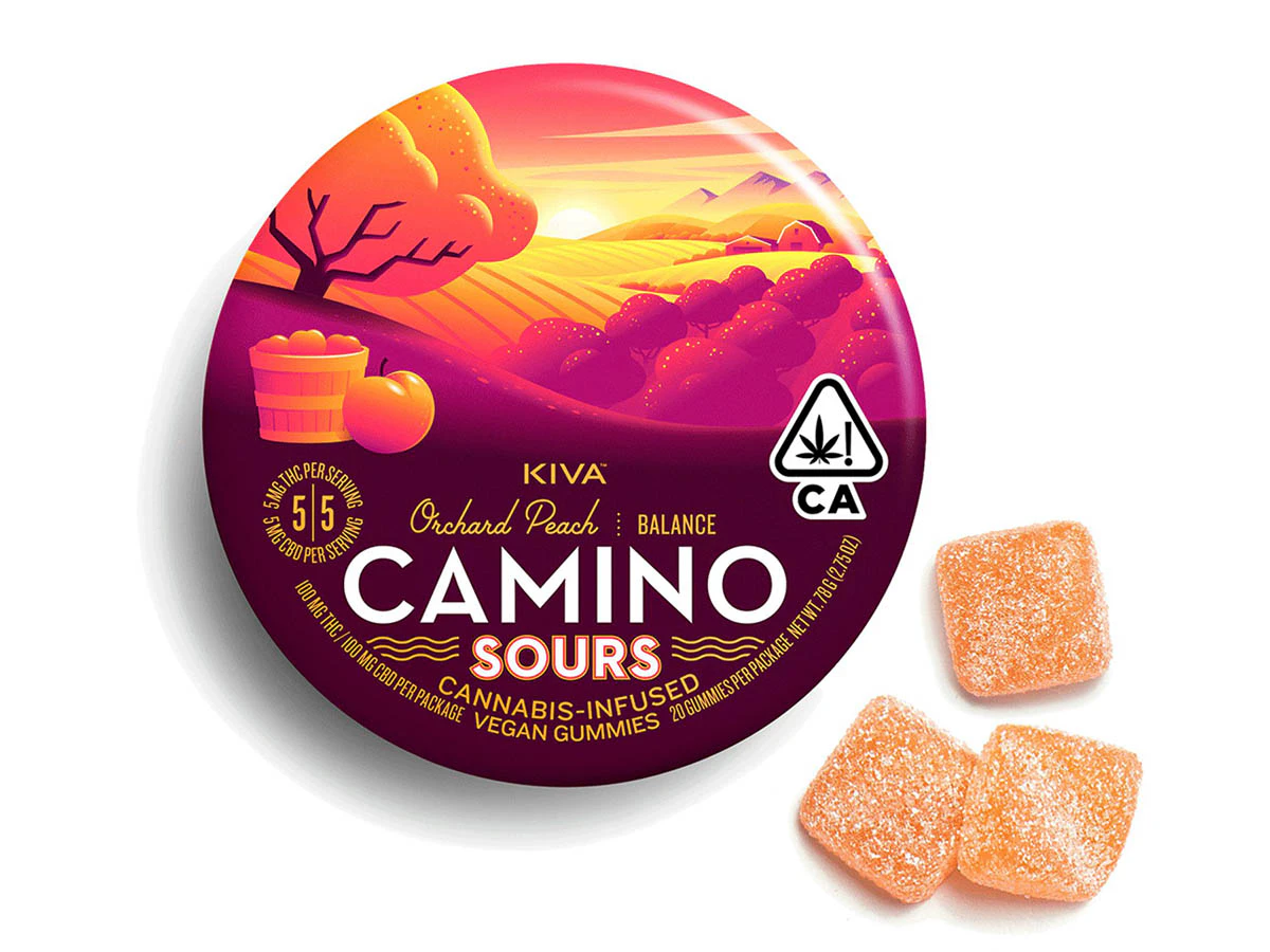 Camino - Camino Sours - 'Balance' Orchard Peach - 1:1 CBD/100mg THC Gummies Main Image