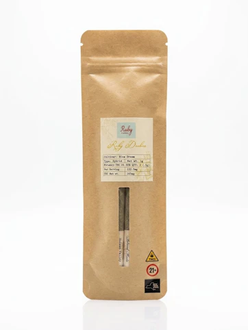Ruby Farms - Blue Dream- 26.50% THC | 2 X 0.5g (1g Pre-Roll Pack) | Ruby Farms- AF7 FRONT