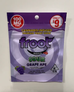 FROOT - Froot Single Gummy 100mg Sour Grape 