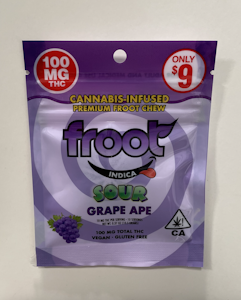 Froot - Froot Single Gummy 100mg Sour Grape 