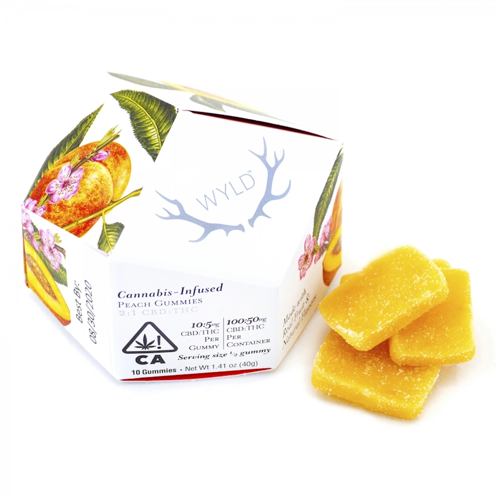 WYLD - WYLD - Peach Gummies 2:1 100mg Main Image