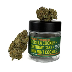 BISON BOTANICS - Bison Botanicals | Gorilla Cookies x Birthday Cake x Thin Mint Cookies 3.5G