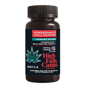 HIGH FALLS CANNA - High Falls Canna | Pomegranate Chill | 100mg 20pk Gummies