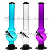 Acrylic 12" Straight Water Pipe w/ Pull Out Bowl-Assorted Colors