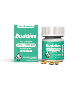 Buddies - Sativa Liquid Diamonds Softgels - 1000mg (40 Capsules)
