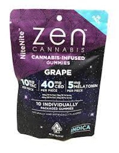 ZEN CANNABIS - Zen - Edible - Indica NiteNite Grape - 100/400/50MG