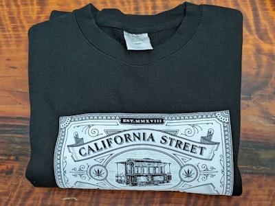 CALIFORNIA STREET CANNABIS CO - CSCC Crew Sweater - Large - Black