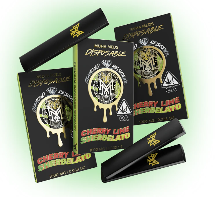 Muha Meds - MuhaMeds - Cherry Lime Diamond Reserve - 1g Disposable Cart Main Image