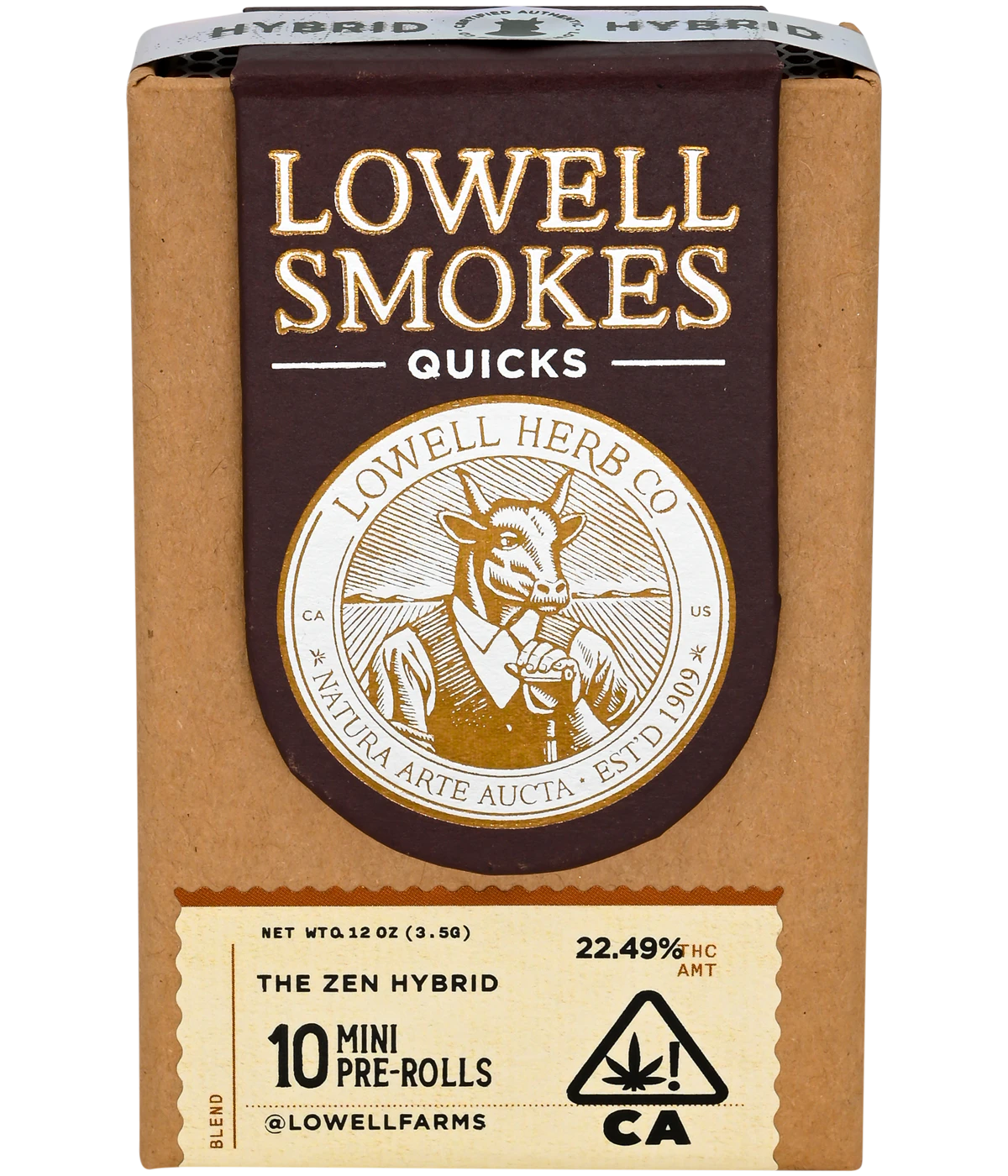 Lowell - [Lowell] Quicks Preroll 10 Pack - 3.5g - The Zen Hybrid (H) Main Image
