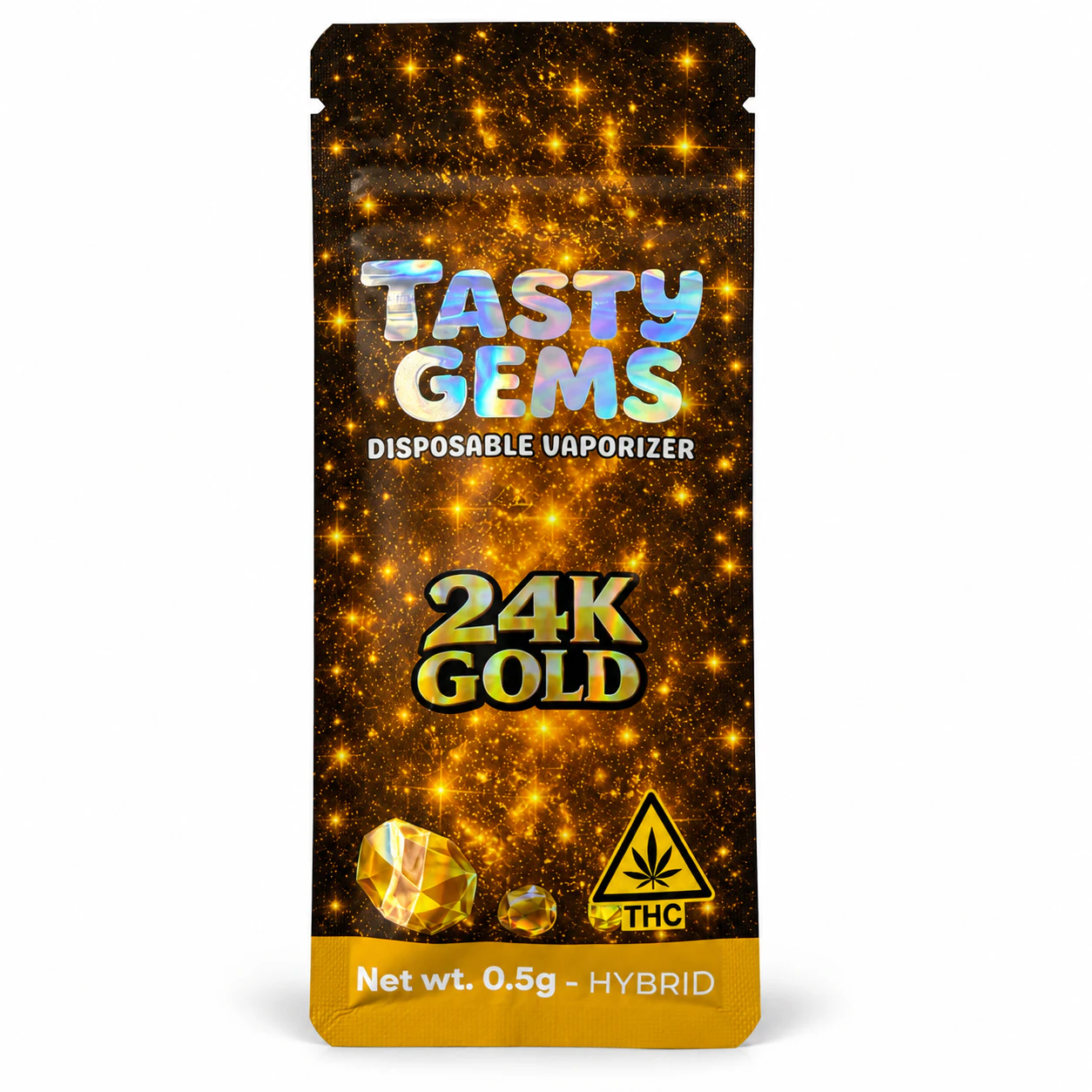Tasty Gems - Tasty Gems- 24k Gold Vape- .5g (Hybrid) Main Image