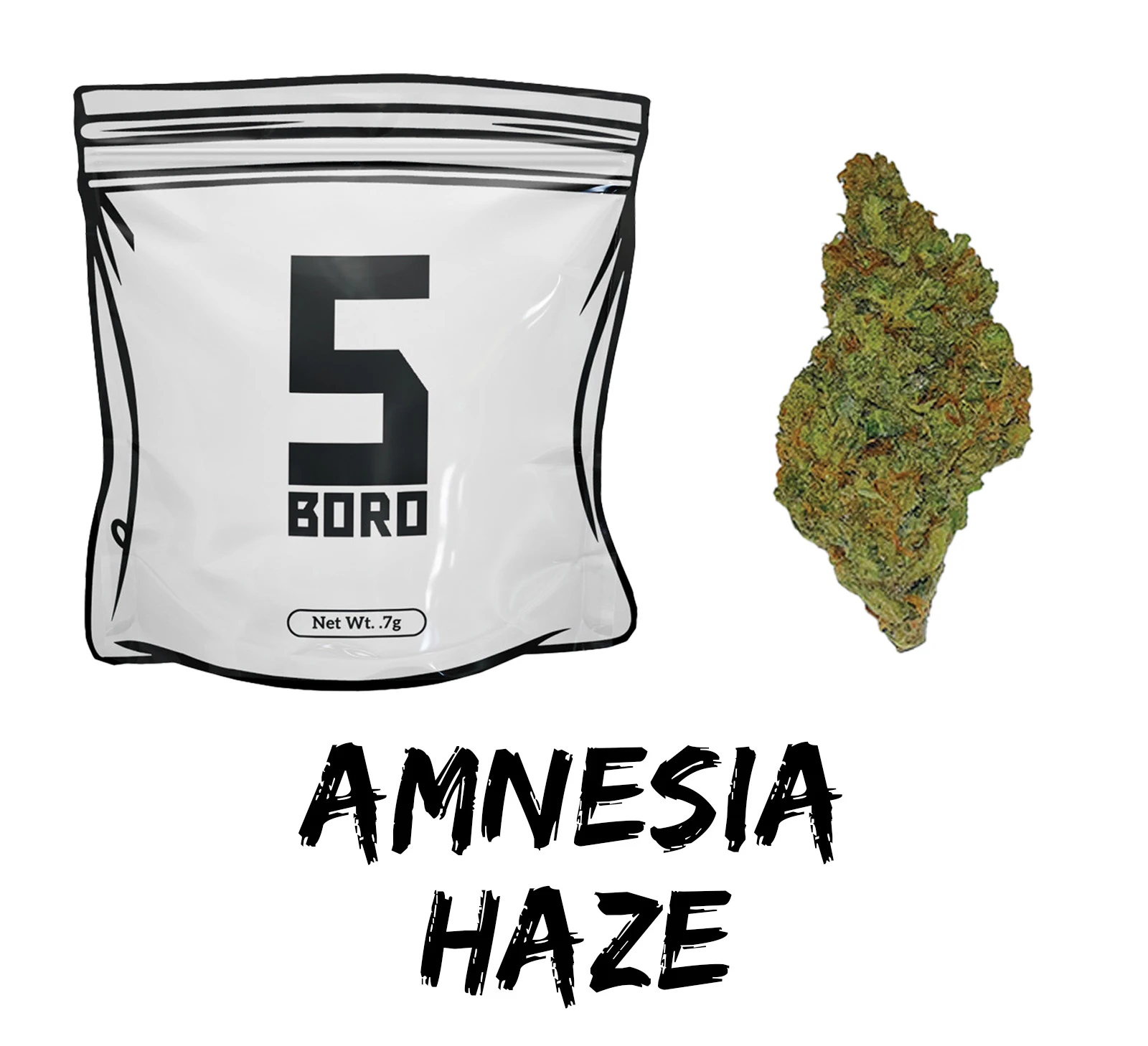 5 Boro Cannabis - Amnesia Haze | Flower | 0.7g | 5 Boro Main Image