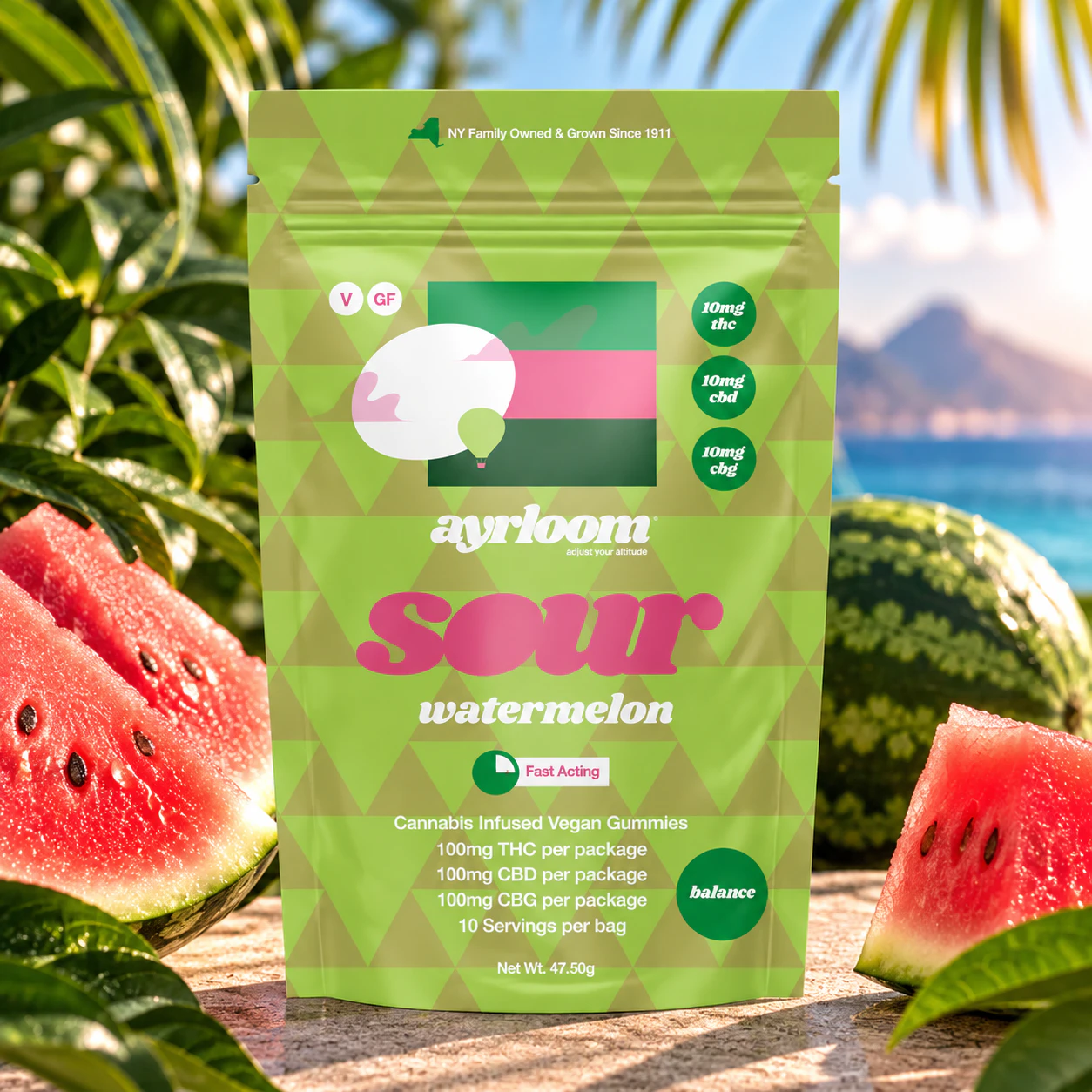 ayrloom - Ayrloom | 10pk Gummies | Sour Watermelon | 1:1:1 Main Image