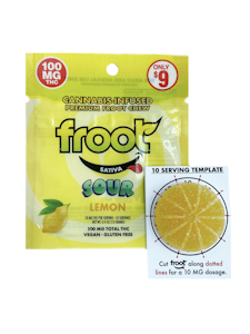 Froot - Froot Single Gummy 100mg Sour Lemon 