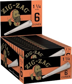 Zig Zag 1 1/4 Orange Cones (6ct)