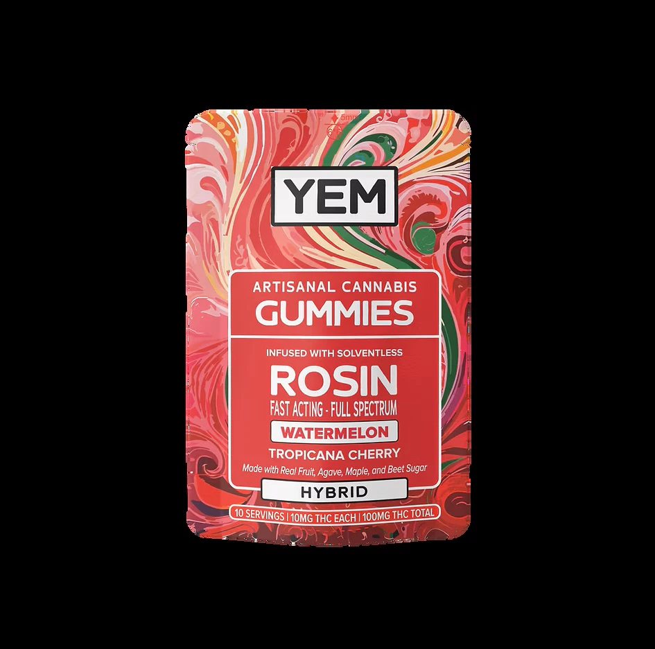 YEM - YEM - Watermelon Tropicana Cherry - Rosin Gummies - 10 x 10mg THC Main Image