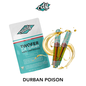 Durban Poison - Caddy - Twofer Vape Carts - 2x1g
