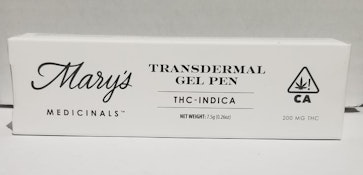 Indica Transdermal Gel Pen 200mg - Mary's Medicinals