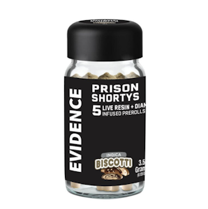 Evidence - Biscotti  Prison Shortys 5-Pack Infused Prerolls 3.5g