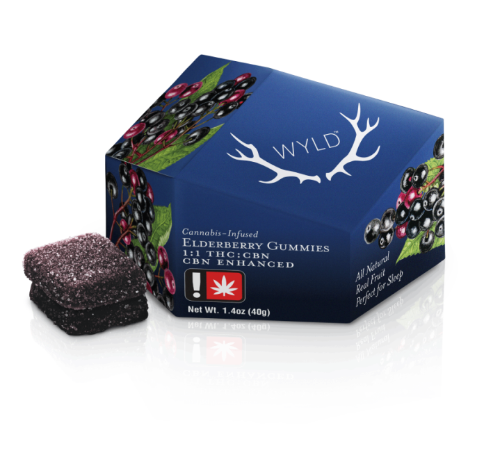 150mg 2:1 CBN Indica Elderberry Gummies (10mg THC, 5mg CBN - 10 pack) - WYLD picture