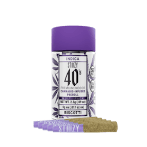 STIIIZY - Stiiizy - 40's Joints - Biscotti - Infused Preroll Packs - 5pk - 2.5g