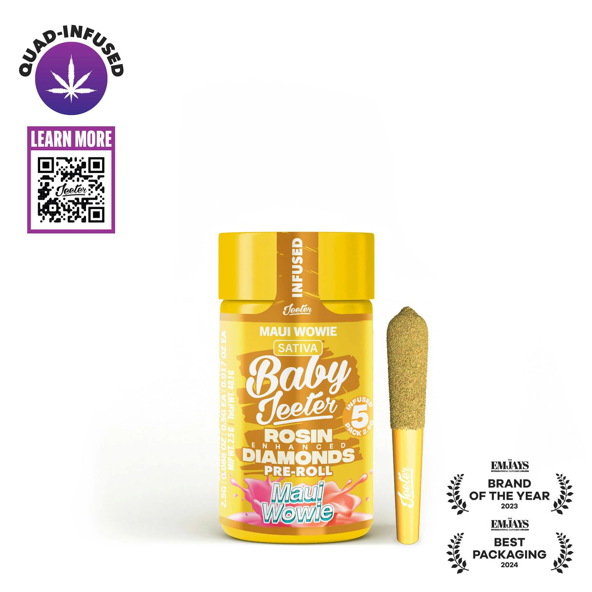 Jeeter - Maui Wowie (S) | 5pc Infused Pre-roll Pack | Baby Jeeter  Main Image