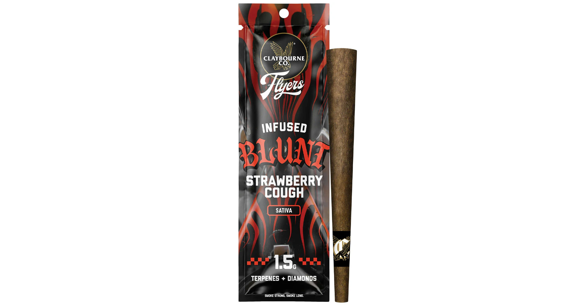 Claybourne Co. - Claybourne Co. - Strawberry Cough Flyers Infused Blunt - 1.5g Main Image