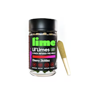 3g Cherry Zkittles Lil' Limes Diamond & Hash Infused Pre-Roll Pack (.6g - 5 pack) - Lime 