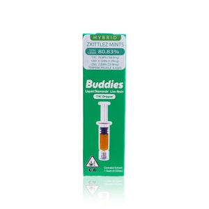 BUDDIES - BUDDIES - Concentrate - Zkittlez Mints - Live Resin - Liquid Diamonds - Dripper - 1G