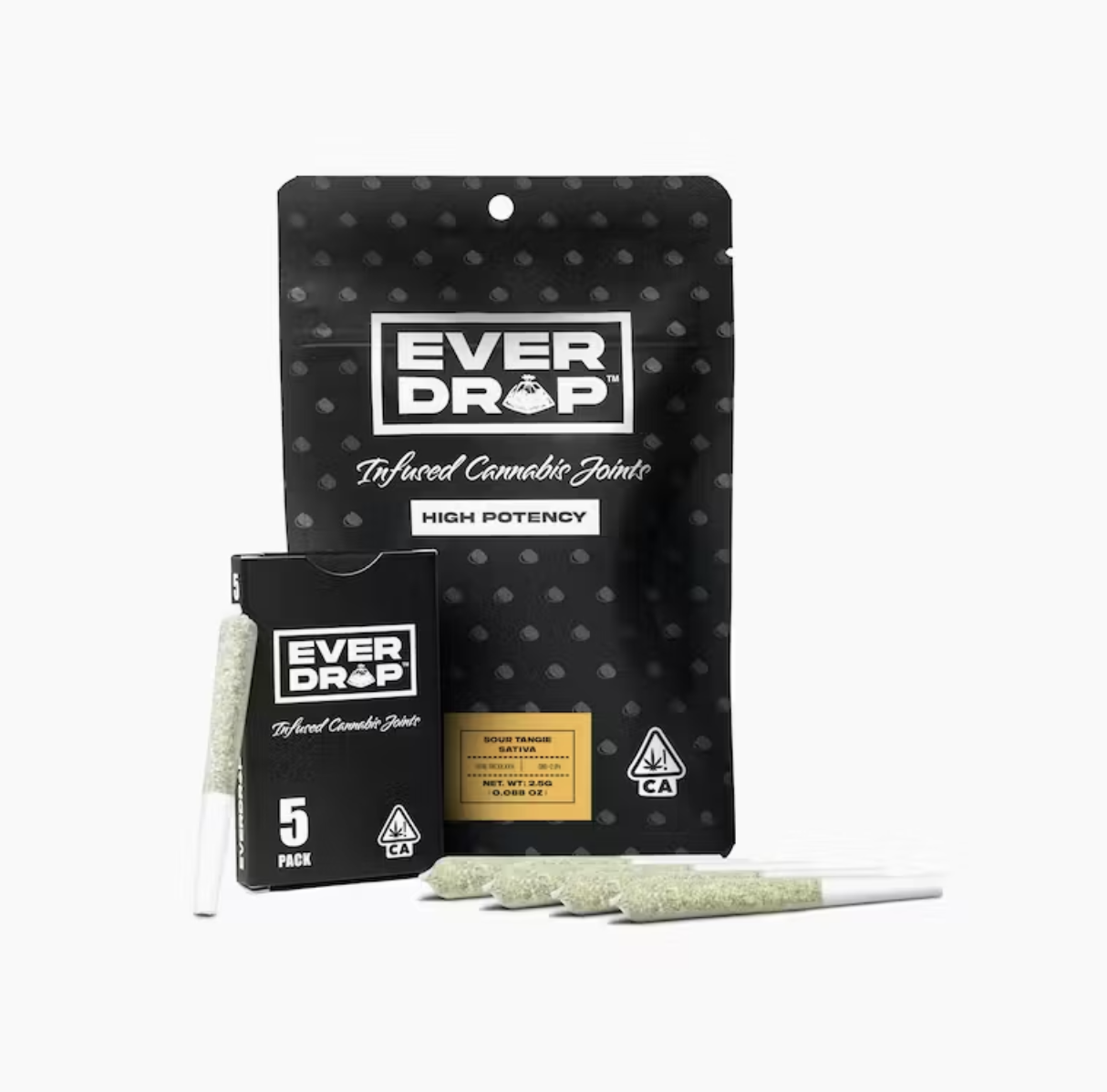 Sour Tangie (S) | 5pc Infused Prerolls | Ever Drop - Best...