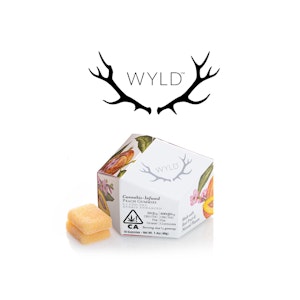 WYLD Edibles - Peach Gummies - CBD + Hybrid Enhanced - 2:1 CBD:THC (10 x 10mg:5mg) 150mg [WYLD Edibles]