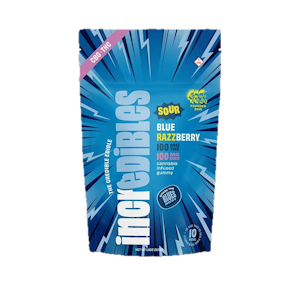 Incredibles - Sour Blue Razzberry 1:1 THC:CBG 10pk 100mg