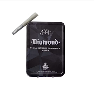 Heavy Hitters - LA Kush Cake - 3pk 0.5g Infused Diamond Pre-Rolls