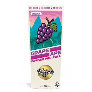 FUZZIES - Fuzzies 1g Originals Grape Ape Infused Pre-Roll Indica