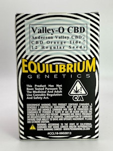 EQUILIBRIUM - SALE Equilibrium Valley-O CBD Regular Seeds 12pk ND