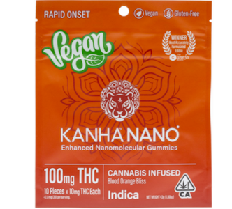 KANHA - KE - Vegan Blood Orange Bliss -  Indica 100mg 