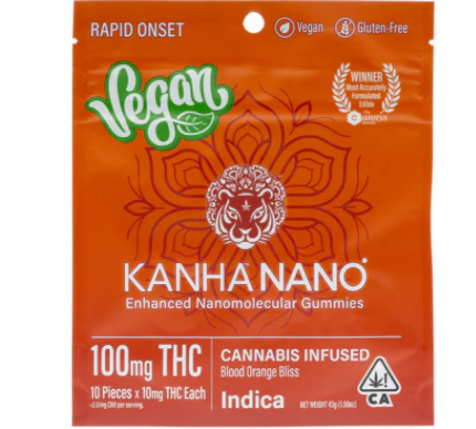 KANHA - KE - Vegan Blood Orange Bliss -  Indica 100mg  Main Image