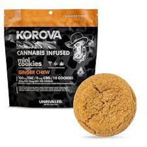Korova - Ginger Chew Mini Cookies 10-pack 100mg