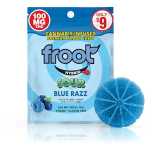 FROOT - Froot Sour Blue Razz Gummy 100mg
