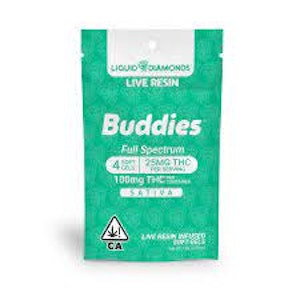 Buddies - Buddies - 25mg 4pk Sativa - Liquid Live Resin Gel Caps 
