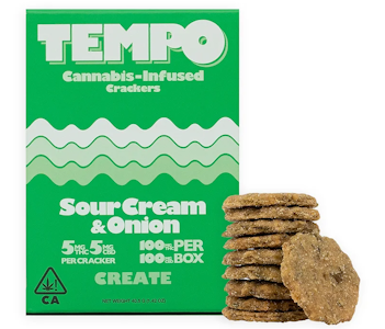Tempo Crackers - Tempo - Sour Cream & Onion - Crackers 1:1 THC/CBD 200mg