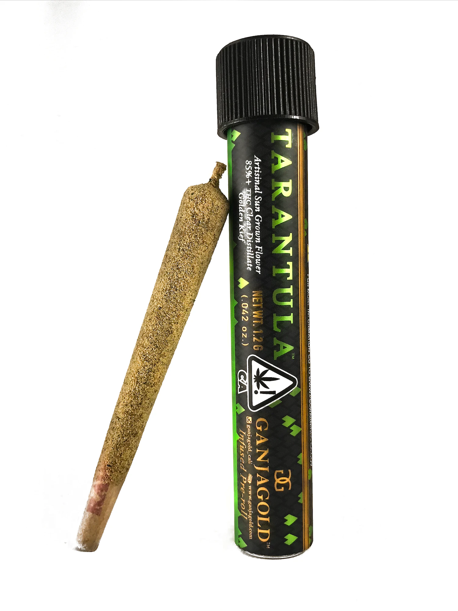 Ganja Gold - Log Cabin - Green Tarantula Infused Preroll (1.2g) Main Image