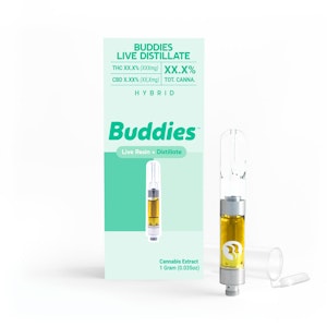 Buddies - Runtz 1g Live Distillate Vape Cart - Buddies