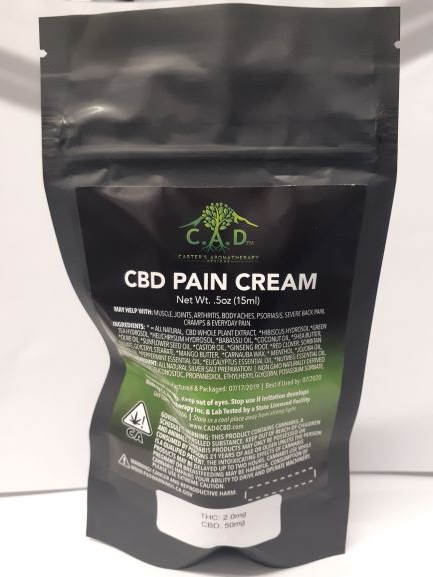 C.A.D. CBD Pain Cream .5oz Belmont Dispensary Menu Haven Cannabis