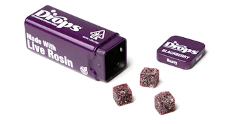 Drops - Blackberry 2:1 CBD:THC Live Rosin Gummies - 300mg