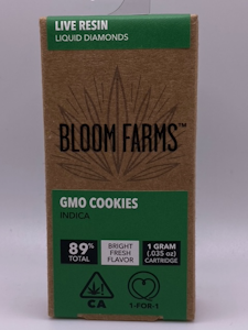 BLOOM FARMS - GMO Cookies 1g Live Resin Cart - Bloom Farms