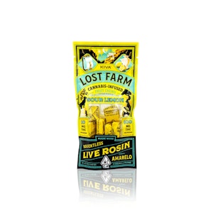 LOST FARM - LOST FARM - Edible - Sour Lemon Amarelo - Live Rosin Fruit Chews - 100MG