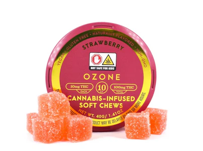 OZONE - [MED] Ozone | Strawberry | 100mg/10pk Soft Chews 