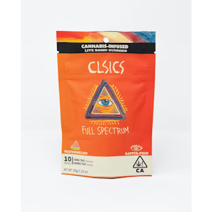 CLSICS - CLSICS - Edible - Watermelon Haze - Sativa - Live Rosin Gummies - 10PK - 100MG